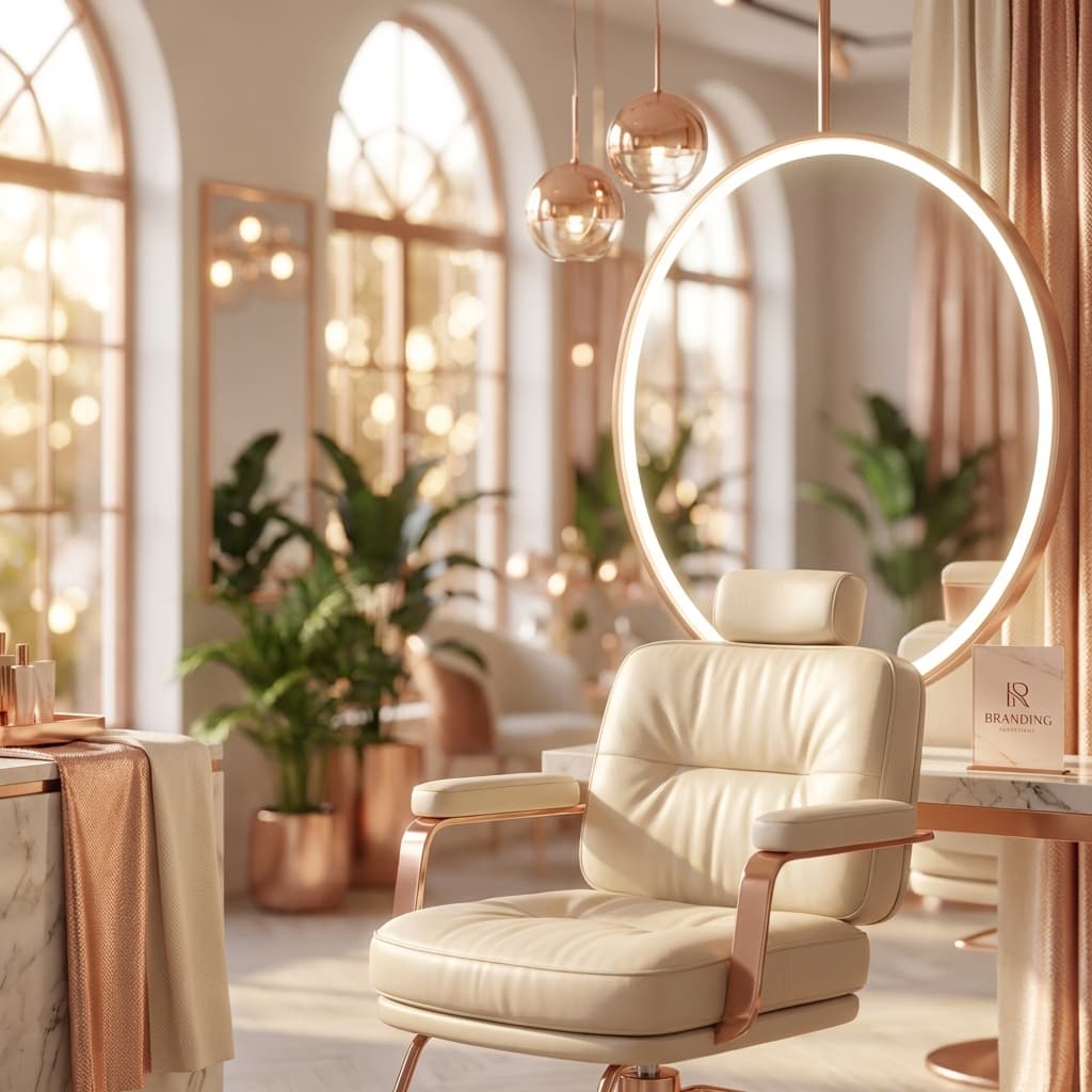 AI generated salon marketing post with brand personality